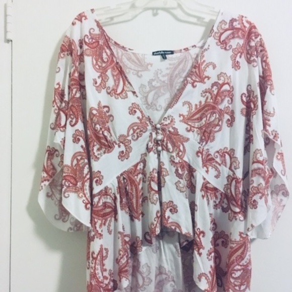 Charlotte Russe Tops - Charlotte Russe Rustic Flowy Floral Blouse Sz1X Charlotte Russe Tops - Charlotte Russe Rustic Flowy Floral Blouse Sz1X